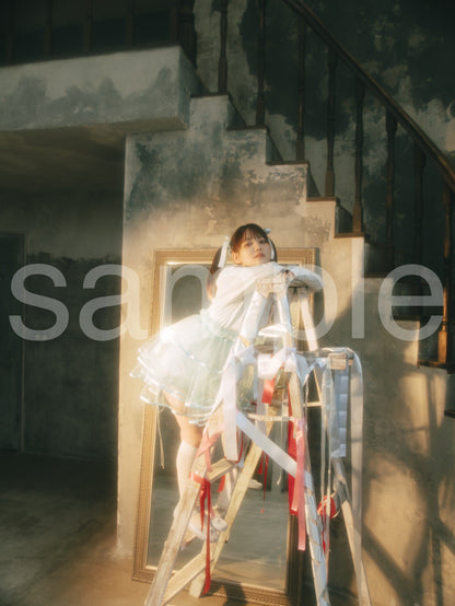 die with twin tails on step ladder noa-J