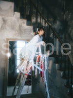die with twin tails on step ladder noa-A